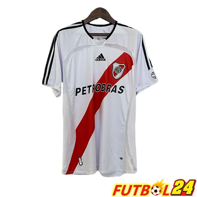 Camisetas De Futbol River Plate Retro Primera Blanco Rojo 2006-2007