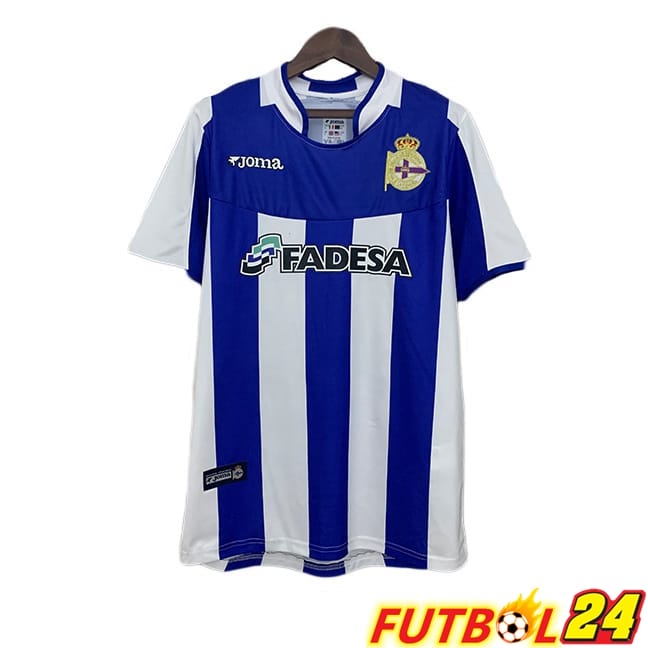 Camisetas De Futbol Deportivo de La Coruna Retro Primera Azul Blanco 2003-2004