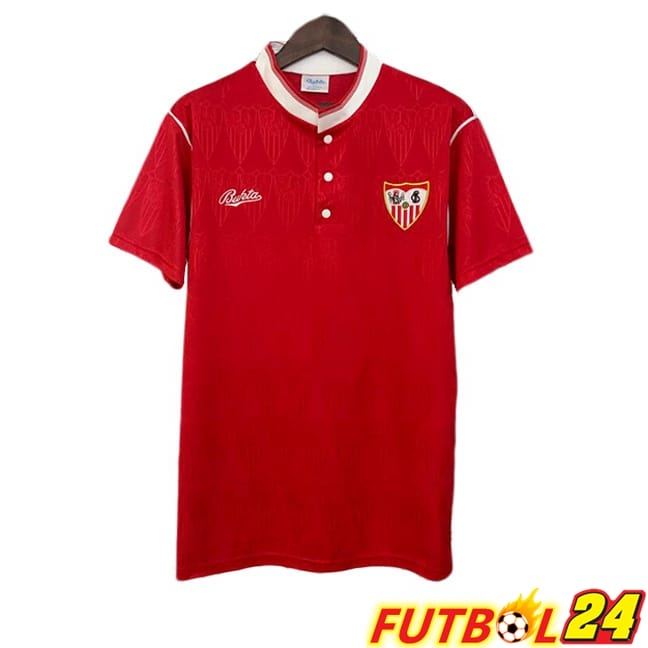 Camisetas De Futbol Sevilla FC Retro Segunda Rojo 1991-1992