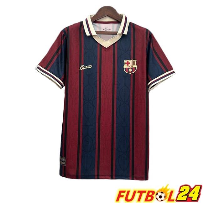 Camisetas De Futbol FC Barcelona Retro Edición 125 Aniversario Azul Real Rojo