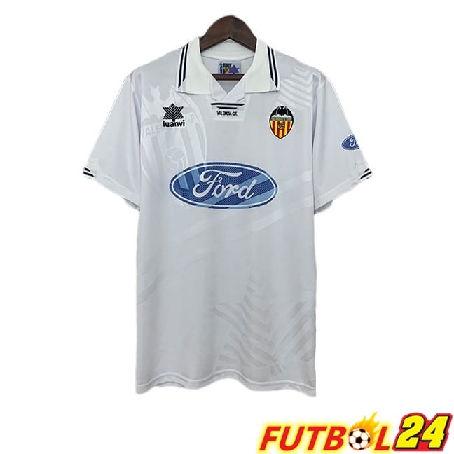 Camisetas De Futbol Valencia CF Retro Primera Blanco 1995-1996