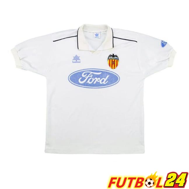 Camisetas De Futbol Valencia CF Retro Primera Blanco 1996-1997