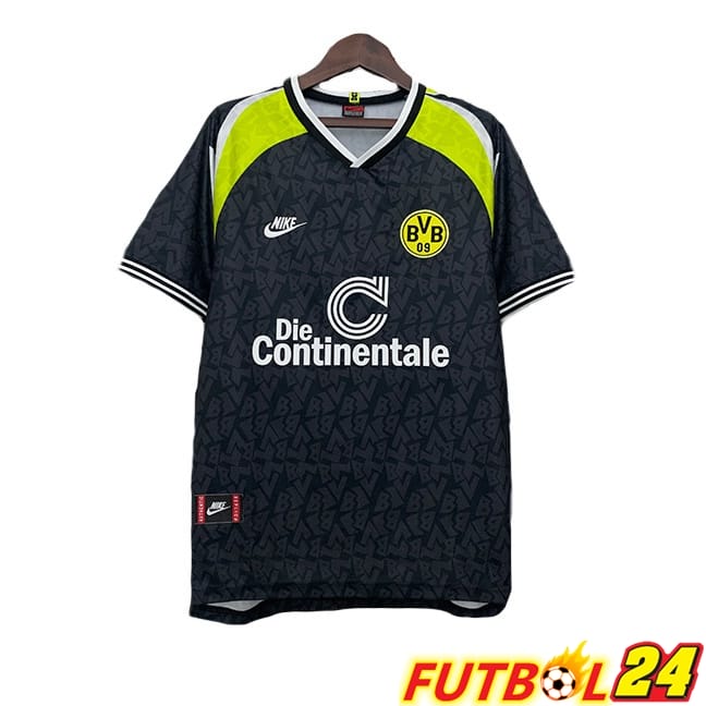 Camisetas De Futbol Dortmund BVB Retro Segunda Negro 1995-1996
