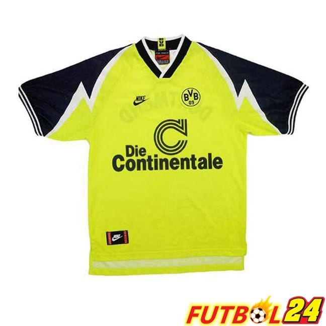 Camisetas De Futbol Dortmund BVB Retro Primera Amarillo 1995-1996
