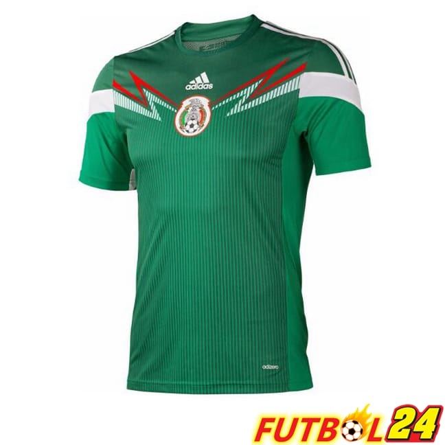 Camisetas De Futbol México Retro Primera Verde 2014