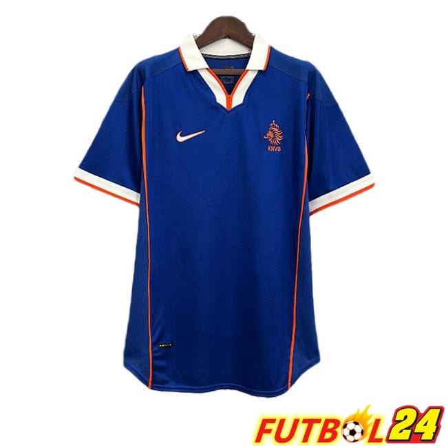 Camisetas De Futbol Países Bajos Retro Segunda Azul 1998