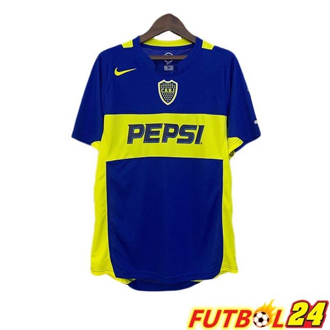 Camisetas De Futbol Boca Juniors Retro Primera Azul Real Amarillo 2004-2005