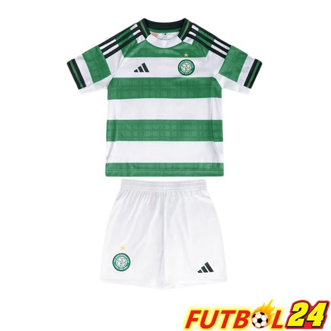 Camisetas De Futbol Celtic FC Ninos Primera Verde Blanco 2025/2026