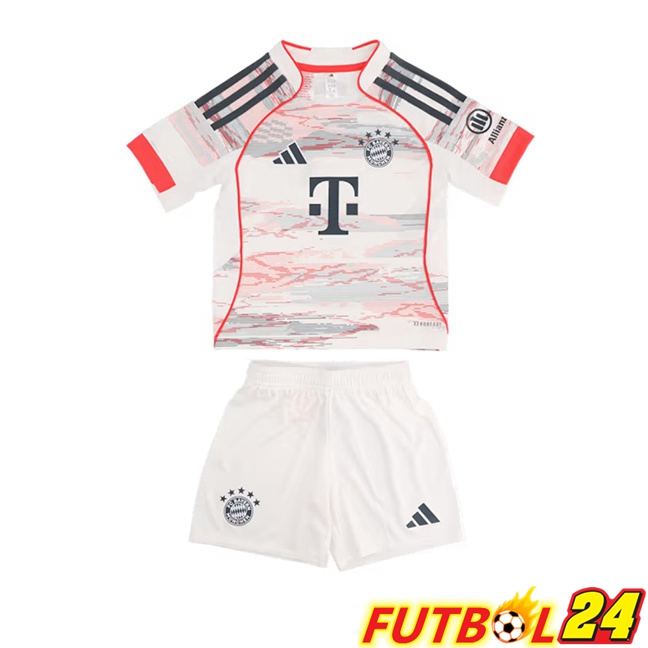 Camisetas De Futbol Bayern Munich Ninos Segunda Blanco 2025/2026