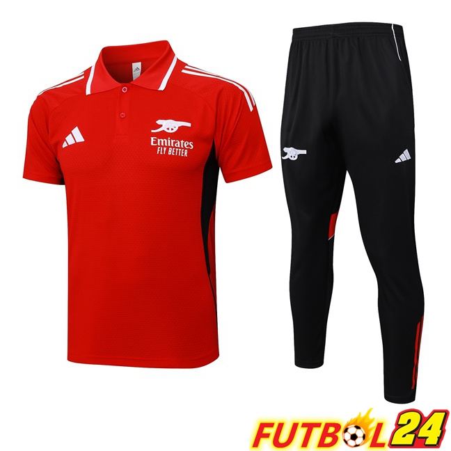 Camiseta Polo Arsenal + Pantalones Rojo 2025/2026