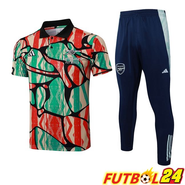 Camiseta Polo Arsenal + Pantalones Rojo Verde 2025/2026