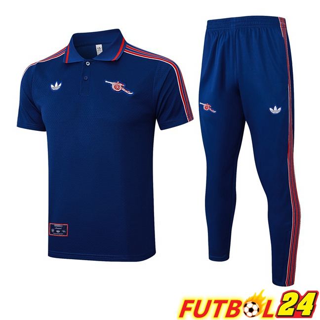 Camiseta Polo Arsenal + Pantalones Azul Real 2025/2026