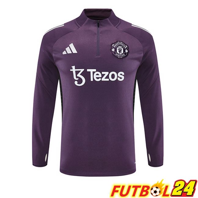 Sudadera De Entrenamiento Manchester United Púrpura 2025/2026