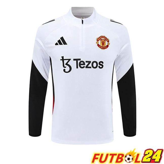 Sudadera De Entrenamiento Manchester United Blanco 2025/2026