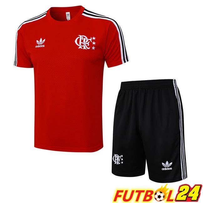 Camiseta Entrenamiento Flamengo + Cortos Rojo 2025/2026