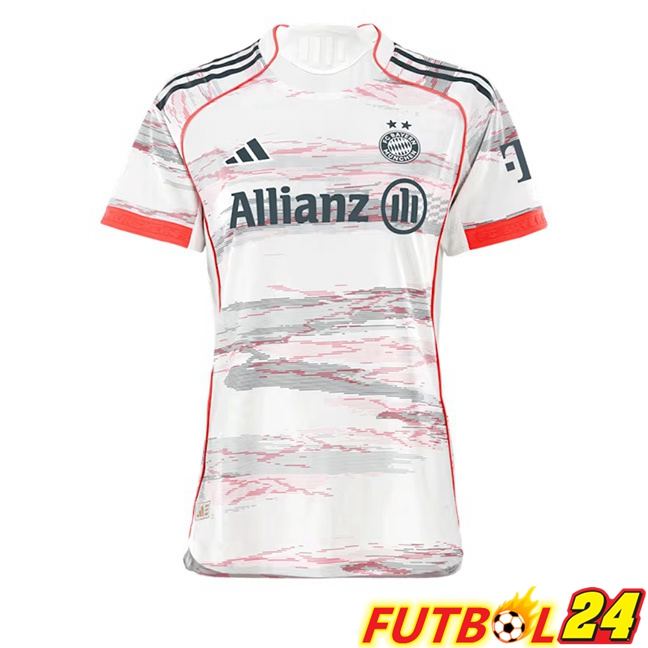 Camisetas De Futbol Bayern Munich Mujer Segunda Blanco 2025/2026