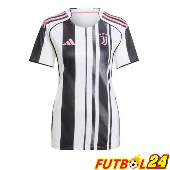 Camisetas De Futbol Juventus Mujer Primera Negro Blanco 2025/2026