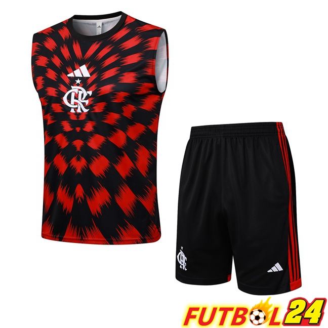 Chalecos De Futbol Flamengo + Cortos Rojo Negro 2025/2026
