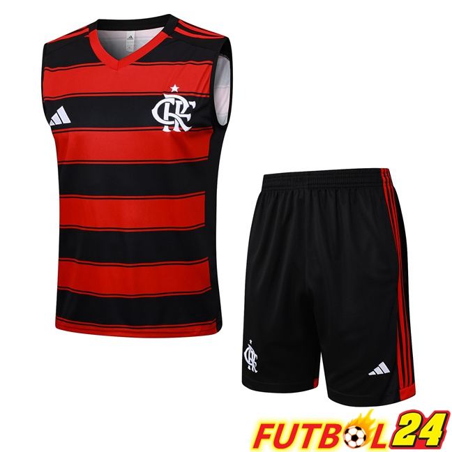 Chalecos De Futbol Flamengo + Cortos Rojo Negro 2025/2026