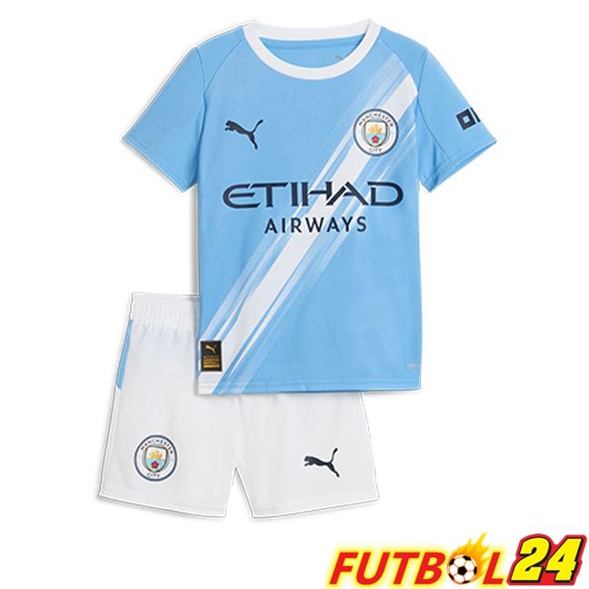 Camisetas De Futbol Manchester City Ninos Primera Azul 2025/2026
