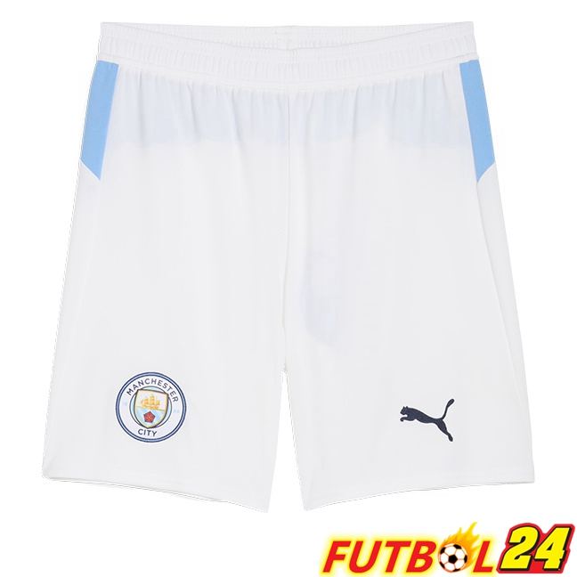 Cortos de Futbol Manchester City Primera Blanco 2025/2026