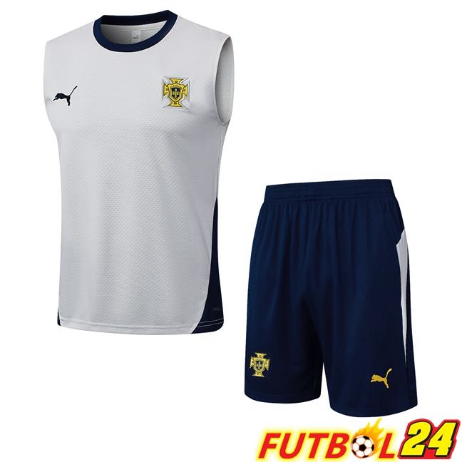 Chalecos De Futbol Portugal + Cortos Gris 2025/2026
