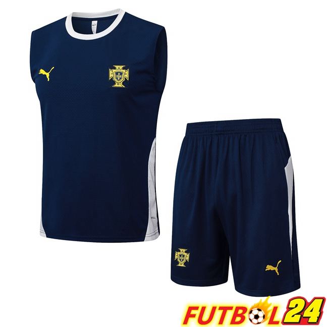 Chalecos De Futbol Portugal + Cortos Azul Real 2025/2026