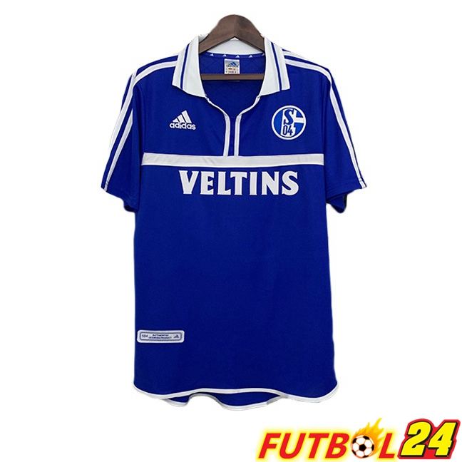 Camisetas De Futbol Schalke 04 Retro Primera Azul 2001-2002