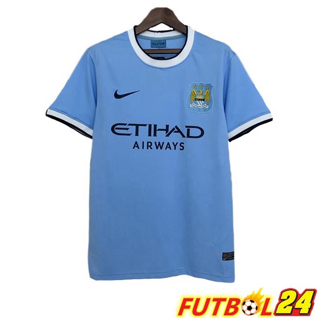 Camisetas De Futbol Manchester City Retro Primera Azul 2013-2014