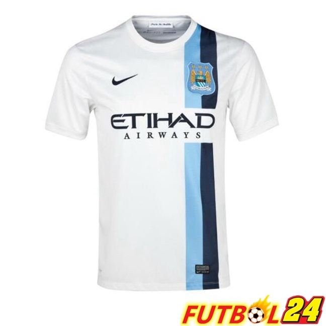 Camisetas De Futbol Manchester City Retro Tercera Blanco 2013-2014