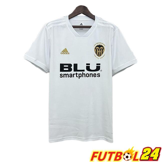 Camisetas De Futbol Valencia CF Retro Primera Blanco 2018-2019