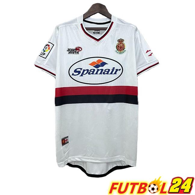 Camisetas De Futbol RCD Mallorca Retro Segunda Blanco 2001-2002