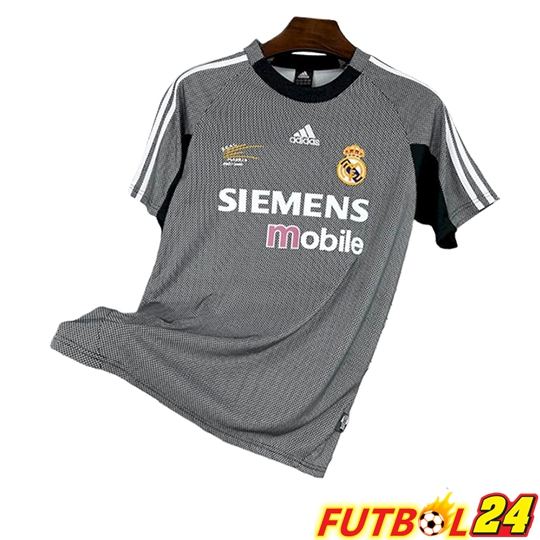 Camisetas De Futbol Real Madrid Retro Portero Gris 2002/2003