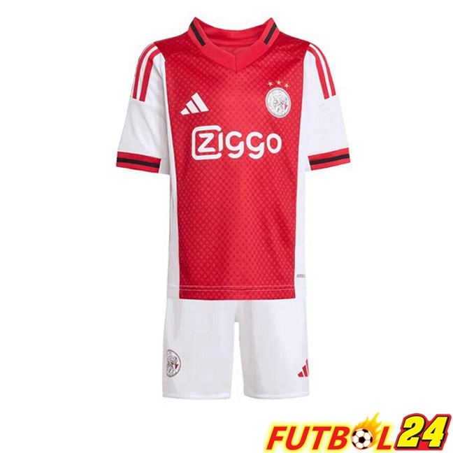 Camisetas De Futbol AFC Ajax Ninos Primera Rojo Blanco 2025/2026