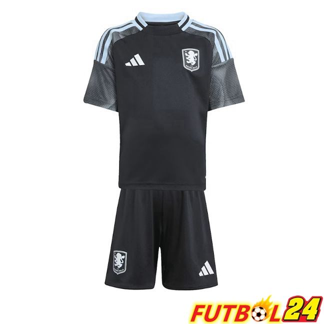Camisetas De Futbol Aston Villa Ninos Segunda Negro 2025/2026