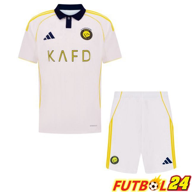 Camisetas De Futbol Al-Nassr FC Ninos Tercera Blanco 2025/2026