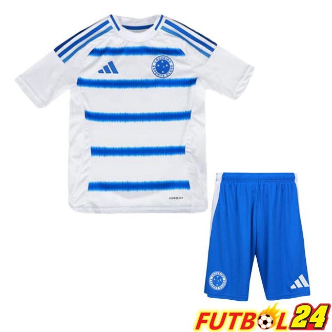 Camisetas De Futbol Cruzeiro EC Ninos Segunda Blanco Azul 2025/2026