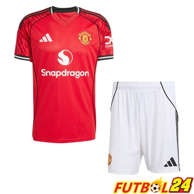 Camisetas De Futbol Manchester United Ninos Primera Rojo 2025/2026