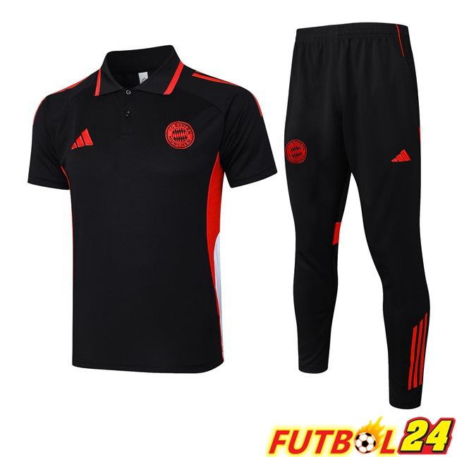 Camiseta Polo Bayern Munich + Pantalones Negro 2025/2026