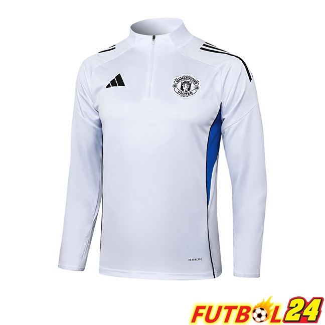 Sudadera De Entrenamiento Manchester United Blanco 2025/2026