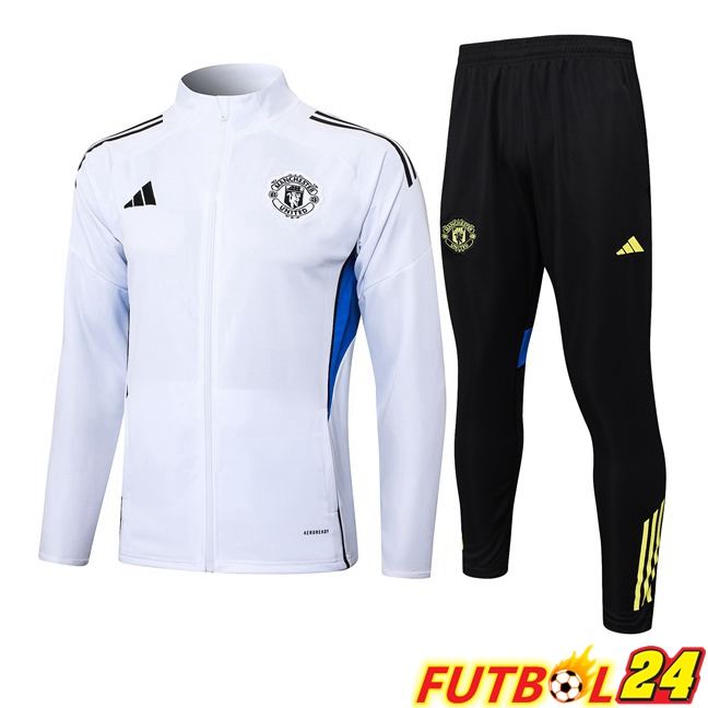Chandal Equipos De Futbol - Chaqueta Manchester United Blanco 2025/2026