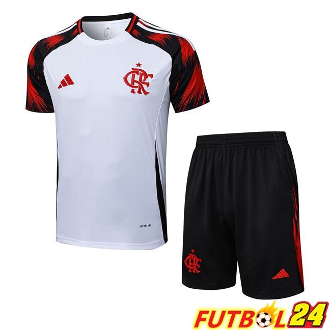 Camiseta Entrenamiento Flamengo + Cortos Blanco 2025/2026