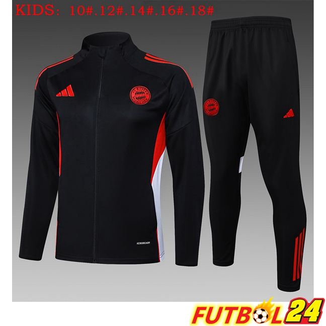 Chandal Equipos De Futbol - Chaqueta Bayern Munich Ninos Negro 2025/2026