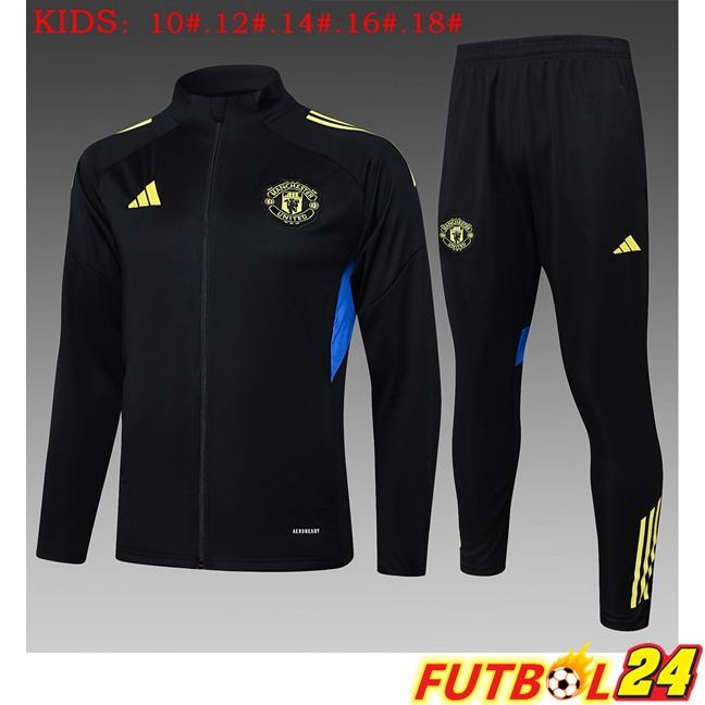 Chandal Equipos De Futbol - Chaqueta Manchester United Ninos Negro 2025/2026