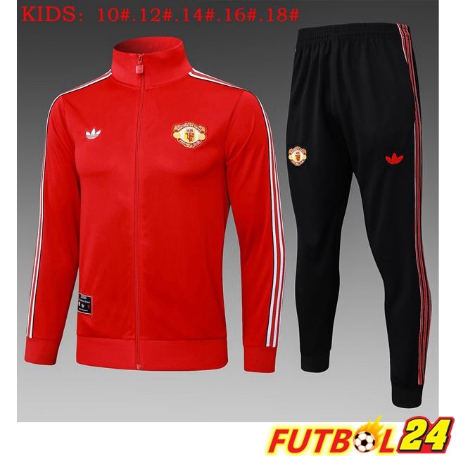 Chandal Equipos De Futbol - Chaqueta Manchester United Ninos Rojo 2025/2026