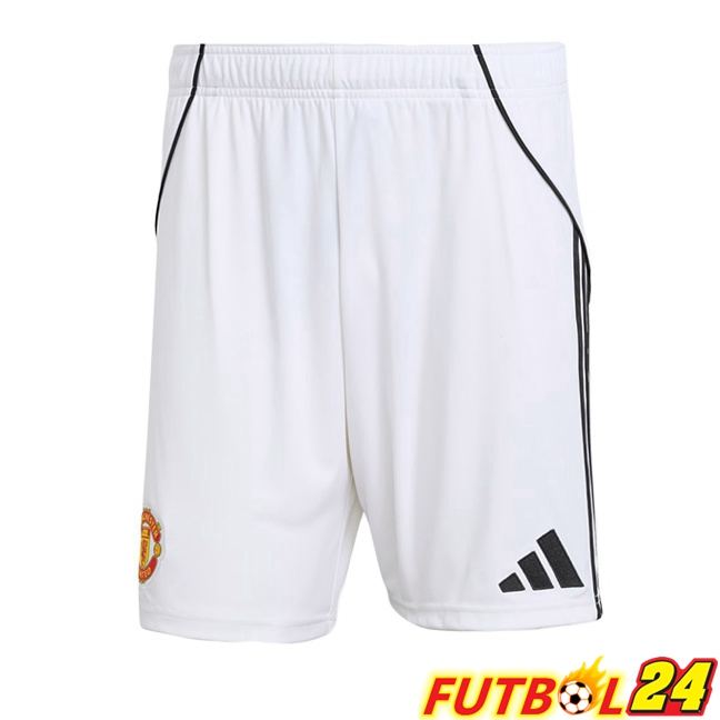 Cortos de Futbol Manchester United Primera Blanco 2025/2026