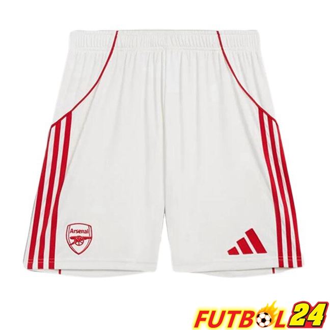 Cortos de Futbol Arsenal Primera Blanco 2025/2026