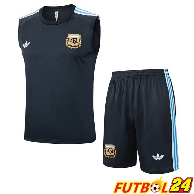Chalecos De Futbol Argentina + Cortos Azul Real 2025/2026