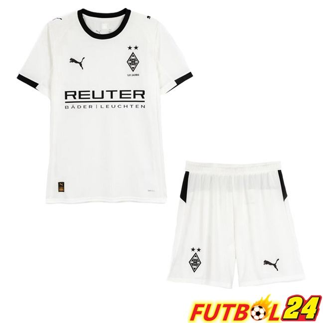 Camisetas De Futbol Monchengladbach Ninos Primera Blanco 2025/2026