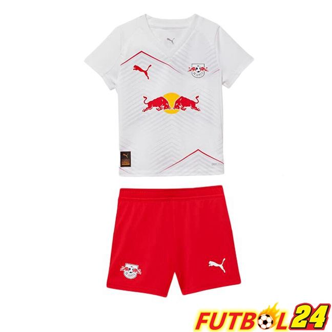 Camisetas De Futbol RB Leipzig Ninos Primera Blanco 2025/2026